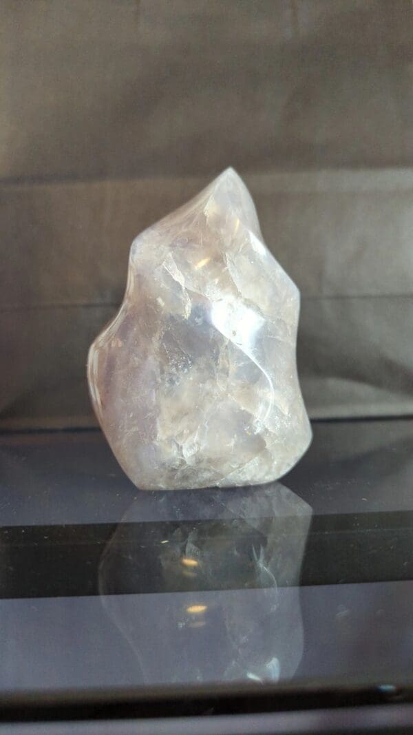 A large rock sitting on top of a table.