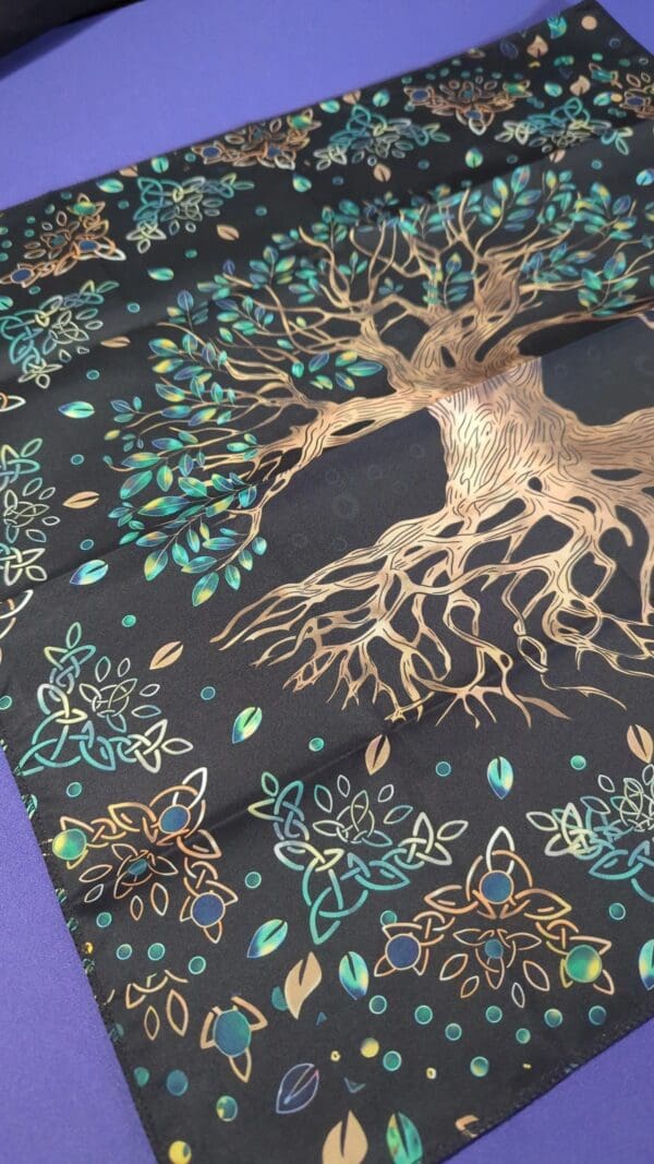 A close up of the tree of life on a table