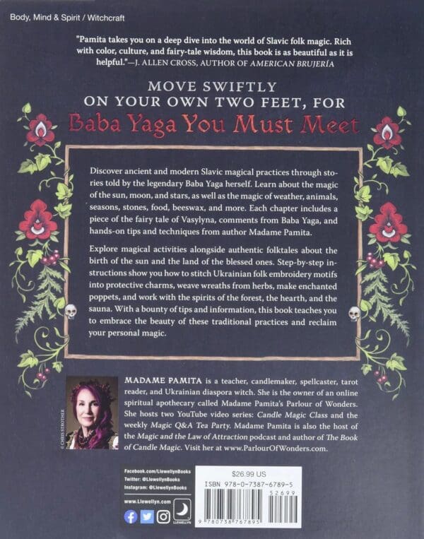 A back cover of the book, " move swiftly on your own two feet ," by author karen garrett.