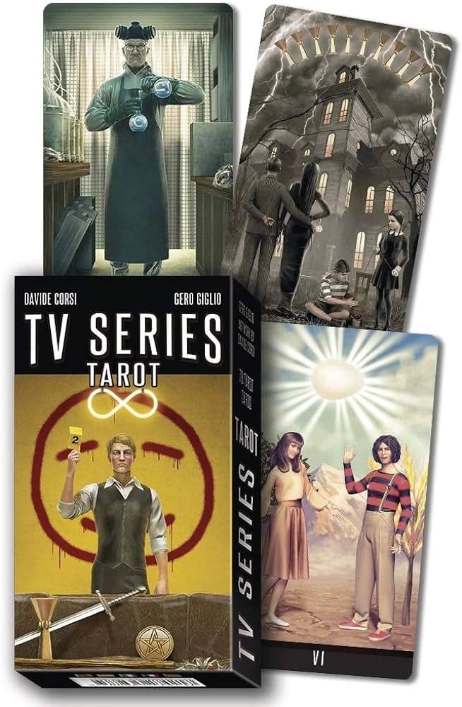 A tv series tarot deck is shown with four cards.