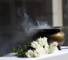 A pot of smoke is sitting on the table